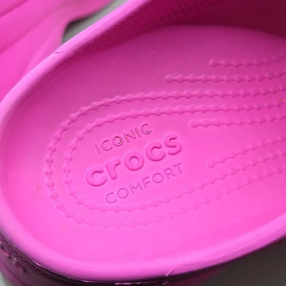 Crocs Classic Bae Platform Clogs Women's Sz 8 Pink Shoes Iconic Comfort Sandals - Picture 9 of 12
